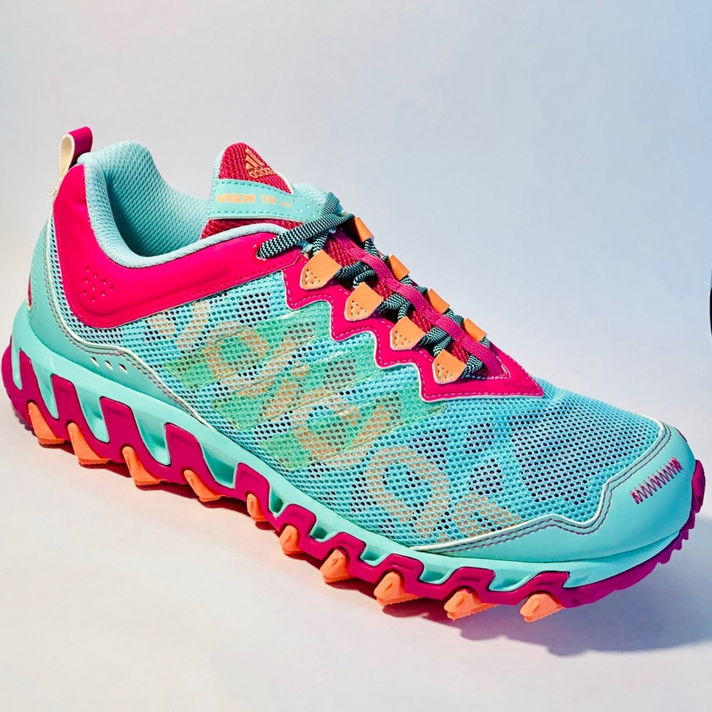 adidas Vigor 4 TR Trail Running Shoe 10M Teal/Pink